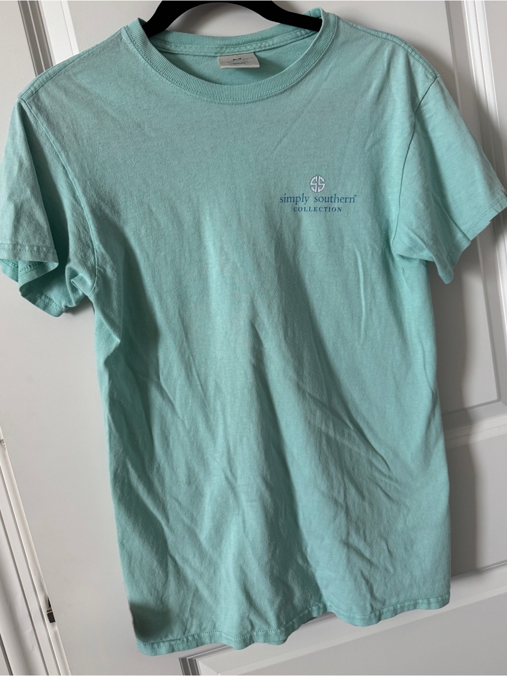 Simply Southern women’s  Short-Sleeve Tee in Aqua-Small